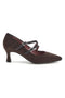 Dunkelbraune Pumps mit doppeltem Riemchen, Pittarello Glam 7362