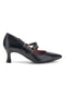 Schwarze Pumps mit doppeltem Riemchen Pittarello Glam 7362