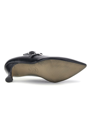 Schwarze Pumps mit doppeltem Riemchen Pittarello Glam 7362