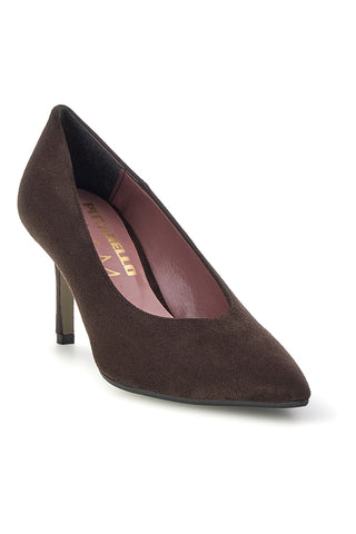 Dunkelbraune Pumps mit spitzer Zehenpartie – Pittarello Glam 7170