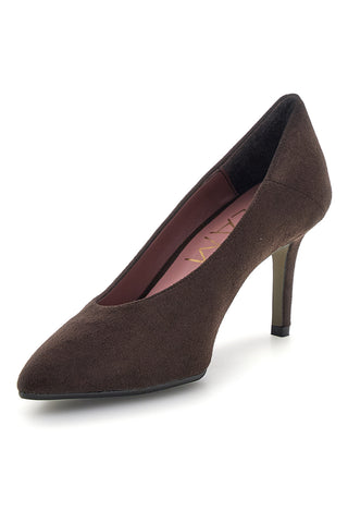 Dunkelbraune Pumps mit spitzer Zehenpartie – Pittarello Glam 7170