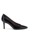 Schwarze, glänzende Pumps mit schmalem Absatz – Pittarello glam 7170