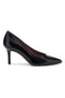 Schwarze, glänzende Pumps mit schmalem Absatz – Pittarello glam 7170
