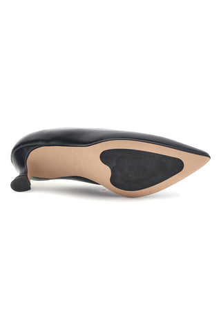 Schwarze Pumps mit mittlerem Absatz und spitzer Zehenpartie von Francesca Gritti 61