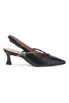 Schwarze Slingbacks mit Schmuckriemen und Absatz von Francesca Gritti 150