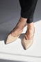 Beigefarbene Slingbacks mit Schmuckriemen und Absatz von Francesca Gritti 150
