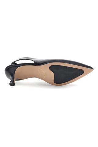 Schwarze Slingback-Pumps mit Absatz von Francesca Gritti, Modell P6050