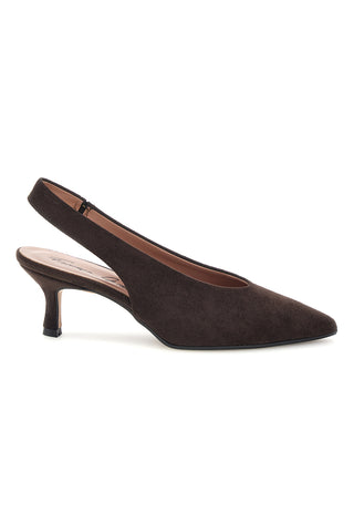 Dunkelbraune Slingbacks mit niedrigem Absatz von Francesca Gritti, Modell P6050