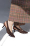 Dunkelbraune Slingbacks mit niedrigem Absatz von Francesca Gritti, Modell P6050