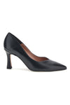 Schwarze Pumps mit Absatz und spitzer Zehenpartie von Francesca Gritti 3354