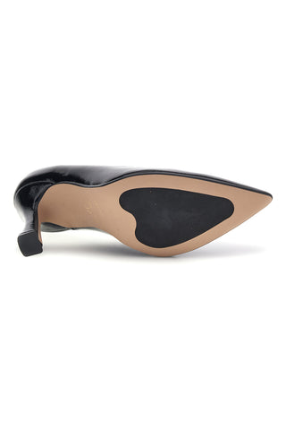 Schwarze Pumps mit Absatz und Lederinnensohle von Francesca Gritti 157