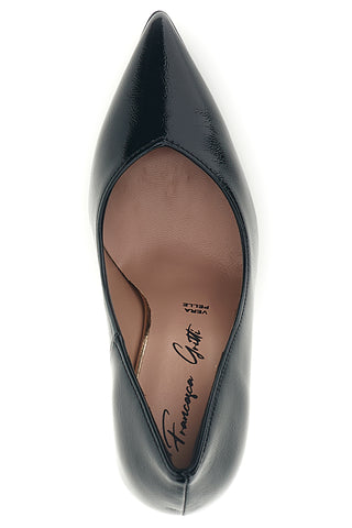 Schwarze Pumps mit Absatz und Lederinnensohle von Francesca Gritti 157
