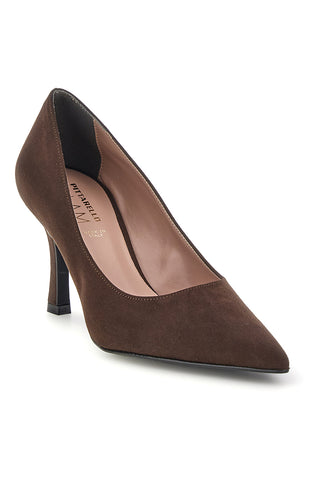 Braune Pumps mit spitzer Zehenpartie und Absatz von Pittarello Glam 3866