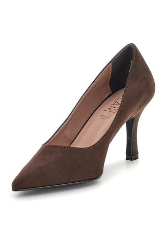 Braune Pumps mit spitzer Zehenpartie und Absatz von Pittarello Glam 3866