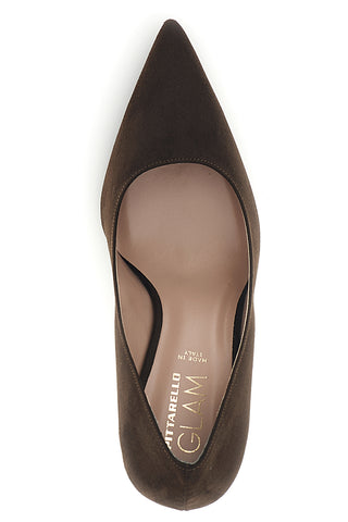 Braune Pumps mit spitzer Zehenpartie und Absatz von Pittarello Glam 3866