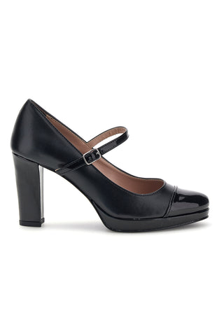 Schwarze Pumps mit Riemchen und breitem Absatz von Pittarello Glam 2567