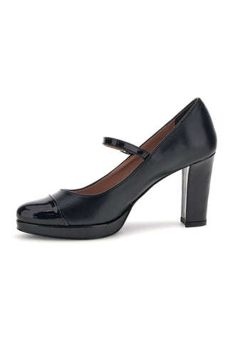 Schwarze Pumps mit Riemchen und breitem Absatz von Pittarello Glam 2567