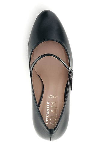 Schwarze Pumps mit Riemchen und Absatz „Pittarello glam 3724“