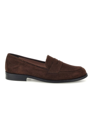 Mocassini marroni con effetto suede made in Italy Pittarello Glam 4071SC