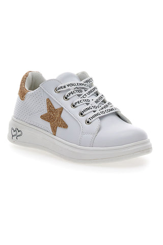 Grazie Sneakers 13580 Weiß mit goldenem Glitzerstern