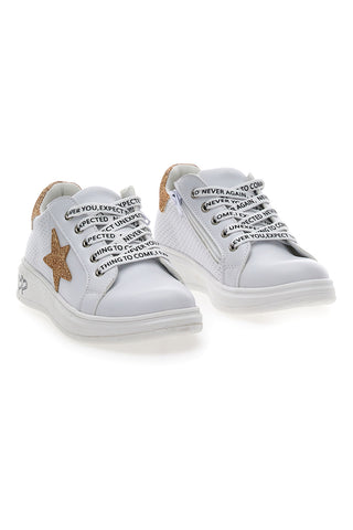 Grazie Sneakers 13580 Weiß mit goldenem Glitzerstern