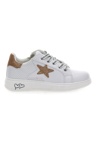Sneakers Grazie 13580 Bianca con Stella Oro Glitter