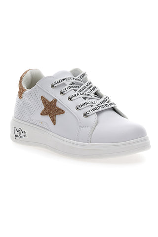 Grazie Sneakers 13580 Weiß mit goldenem Glitzerstern
