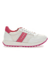Byblos 152 Freizeit-Sneaker in Weiß und Fuchsia mit hoher Sohle