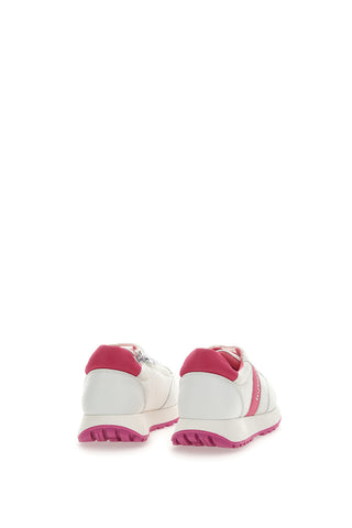Byblos 152 Freizeit-Sneaker in Weiß und Fuchsia mit hoher Sohle