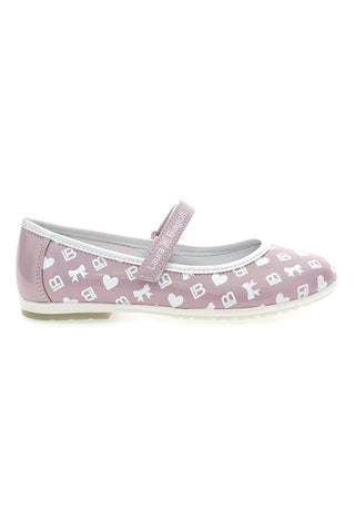 Ballerine L. Biagiotti 7800 Rosa con stampa all over
