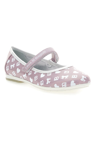 L. Biagiotti 7800 Rosa Ballerinas mit Allover-Print