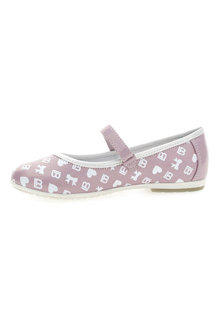 L. Biagiotti 7800 Rosa Ballerinas mit Allover-Print