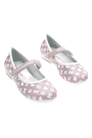 L. Biagiotti 7800 Rosa Ballerinas mit Allover-Print