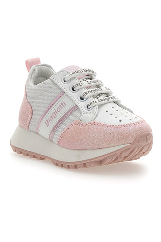 SNEAKERS URBAN CHIC L. BIAGIOTTI 7842 BIANCA E ROSA GLITTER