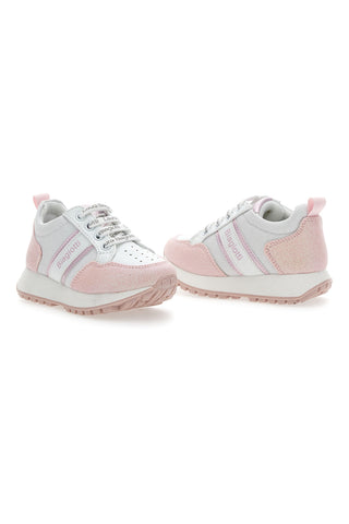 SNEAKERS URBAN CHIC L. BIAGIOTTI 7842 BIANCA E ROSA GLITTER