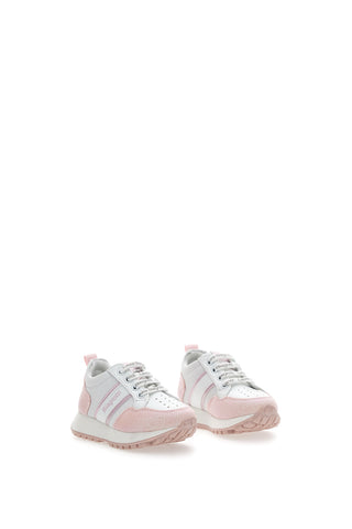 SNEAKERS URBAN CHIC L. BIAGIOTTI 7842 BIANCA E ROSA GLITTER