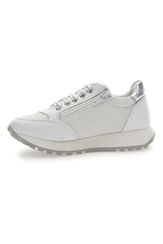 Sneakers Chic L. Biagiotti 7841 Bianche Top con glitter