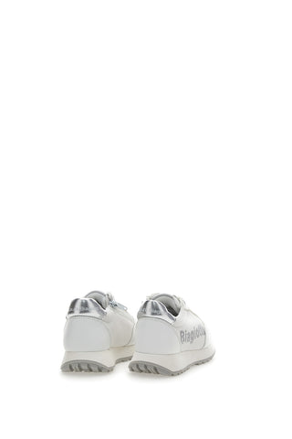 Sneakers Chic L. Biagiotti 7841 Bianche Top con glitter