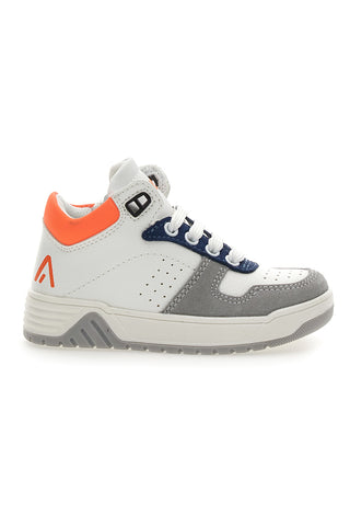 Asso 13142 Hohe Freizeit-Sneaker in Weiß, Blau, Orange