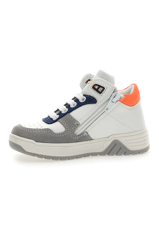 Asso 13142 Hohe Freizeit-Sneaker in Weiß, Blau, Orange