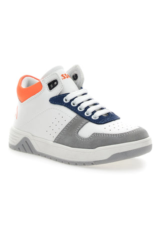 Asso 13142 Hohe Freizeit-Sneaker in Weiß, Blau, Orange