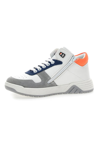 Asso 13142 Hohe Freizeit-Sneaker in Weiß, Blau, Orange