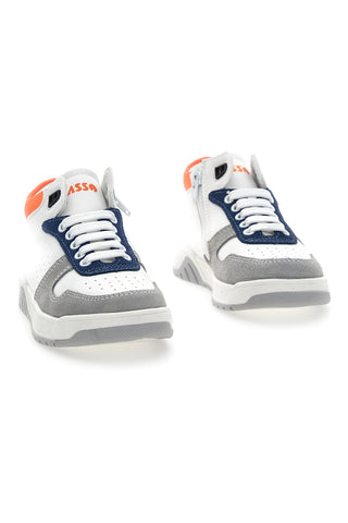 Asso 13142 Hohe Freizeit-Sneaker in Weiß, Blau, Orange