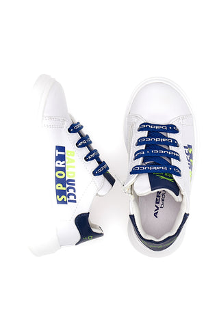 Balducci 3223 Weiße Freizeit-Sneaker mit blauen Details