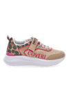 Sneakers Coveri Roller Girl Mesh Animalier Beige