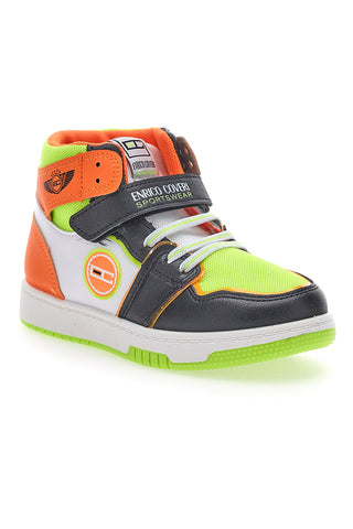 Sneakers Mid-Cut Arancione Verde Lime Coveri War Mid