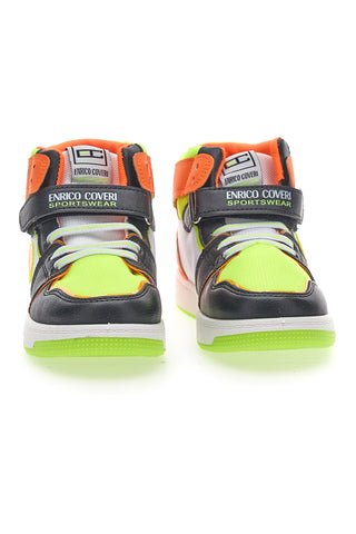 Sneakers Mid-Cut Arancione Verde Lime Coveri War Mid