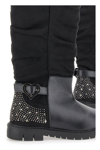 Stiefel Grazie 13890 Schwarz mit Strasssteinen