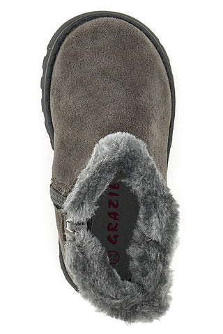 Graue Stiefel mit Fell Erste Schritte Danke 13849