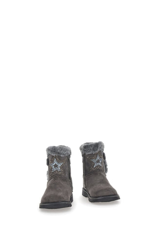 Graue Stiefel mit Fell Erste Schritte Danke 13849